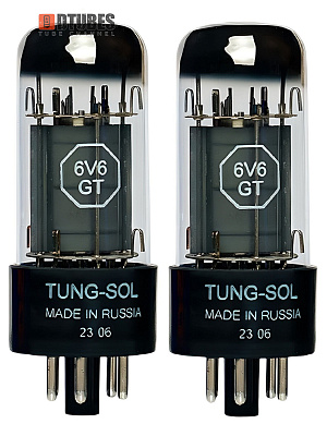 2 Радиолампы (пара) 6V6GT Tung-Sol